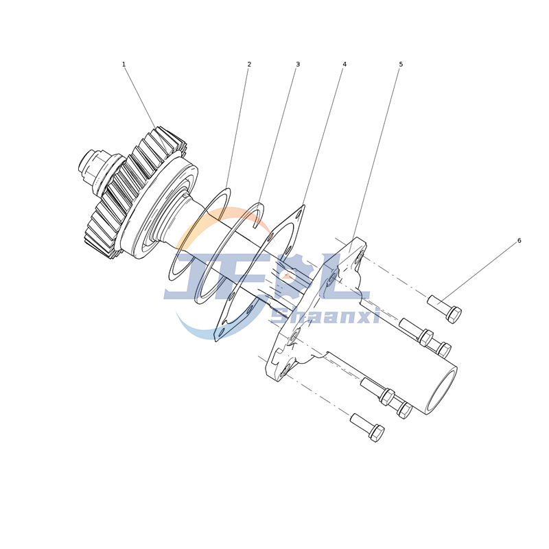  Howo Truck Drive Train Systems Parts AC22090200106 Input Shaft And End Cover Assembly