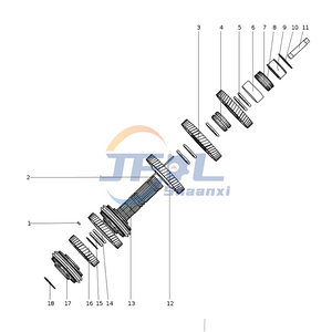  Howo Truck Drive Train Systems Parts AC22090400105 Spindle Assembly (fine And High Teeth) 