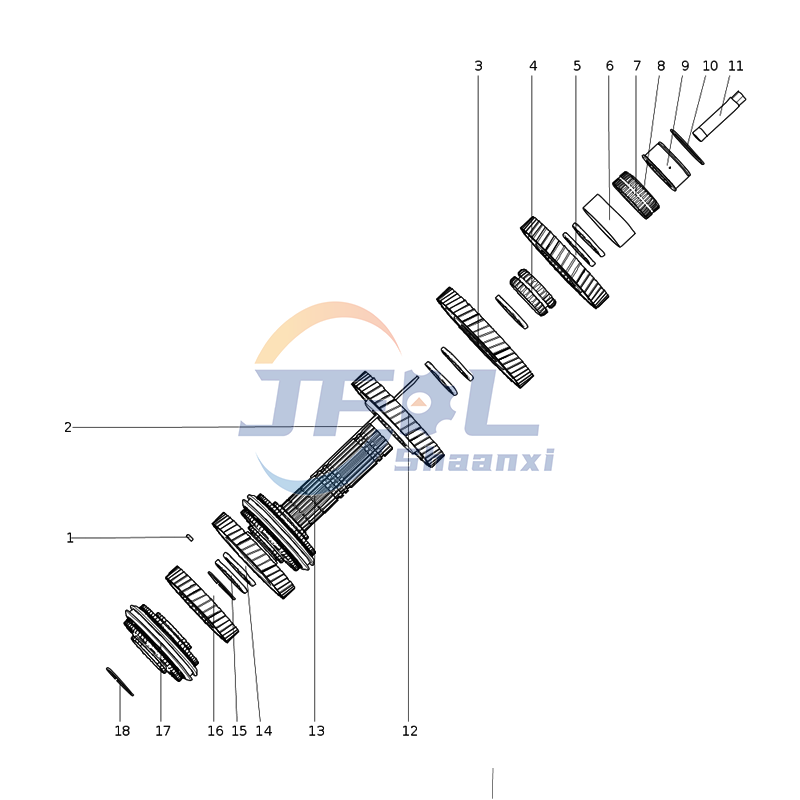  Howo Truck Drive Train Systems Parts AC22090400105 Spindle Assembly (fine And High Teeth) 