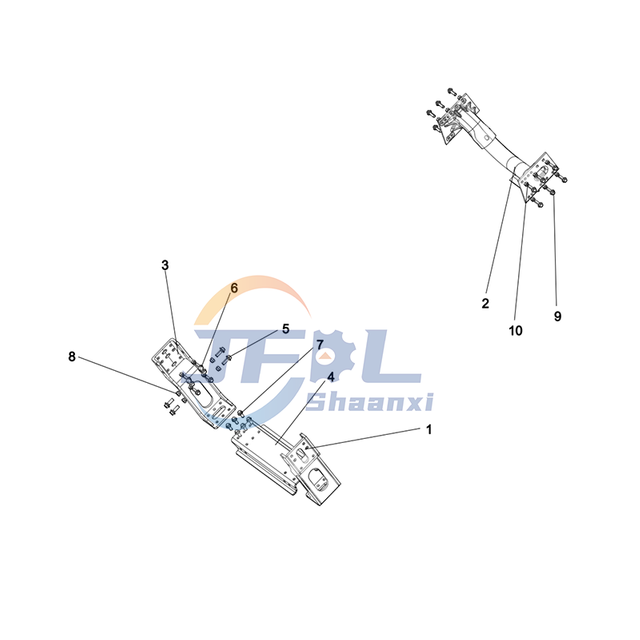 JFDL Shcaman X3000 Muldenkipper-Fahrgestellsystemteile DC95319515420 Rahmenhilfsquertr&auml;ger