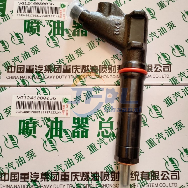 Original Sinotruk Howo A7 Heavy Duty Truck D12 Engine Spare Parts Injector VG1246080036 Fuel Injector Assembly