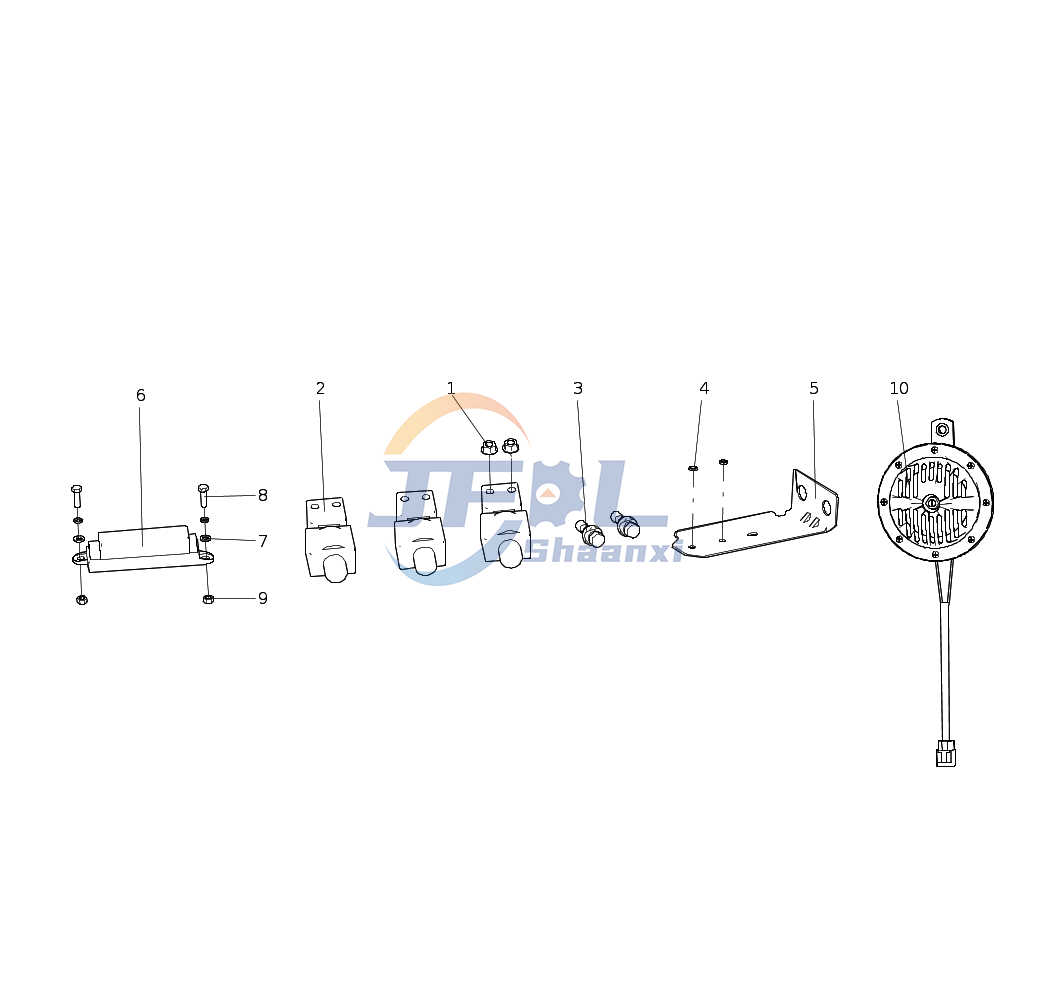 Howo Truck Electrical System System Prats AC97217180203 Chassis electrical appliances (3 valves)