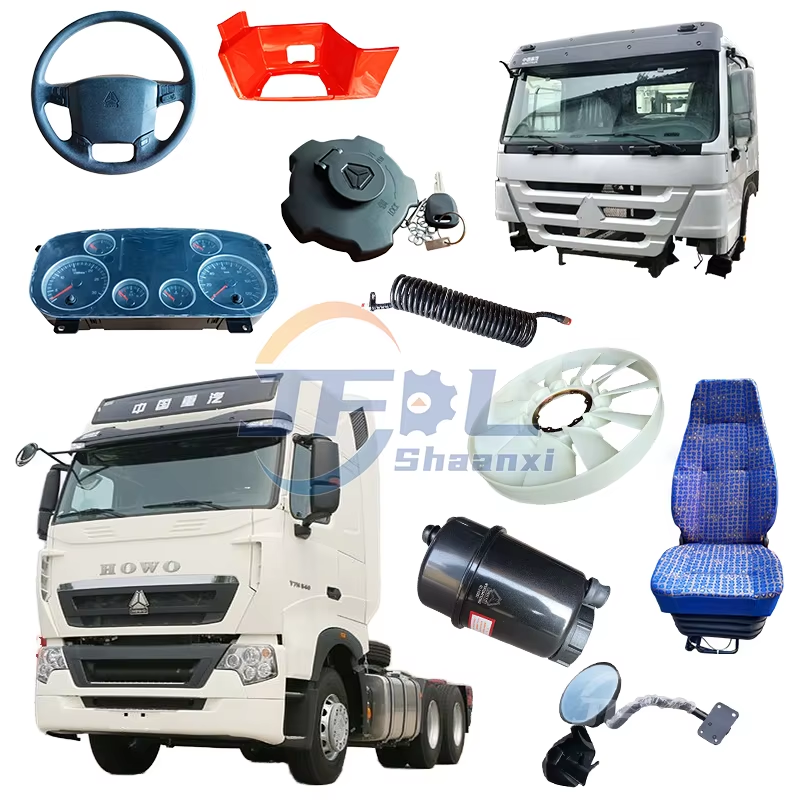 Chinese Supplier Sinotruk Howo Truck Spare Parts A7 T7H TX7 TX T5G NX Truck Accessories Engine Transmission Braking Body Parts