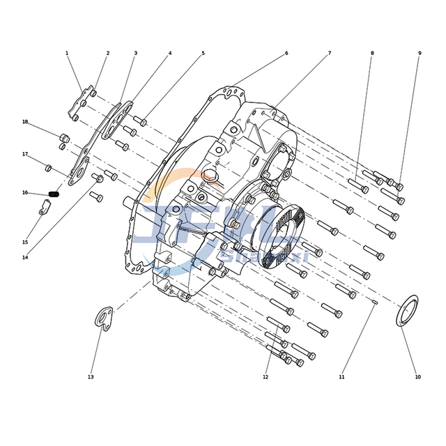 Howo Truck Drive Train Systems Parts AC22091000110 Range Gear Auxiliary Box Assembly