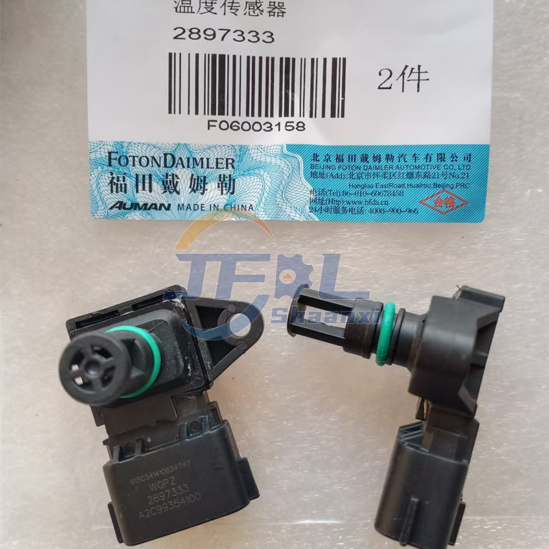 Intake pressure sensor 2897333, air pressure and temperature sensor, Intake Manifold Pressure Sensor used in ISF2.8, ISF3.8, and Cummins QSB6.7 engines.
