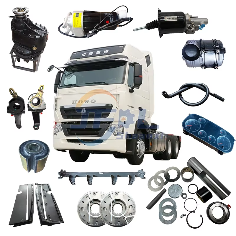 Chinese Supplier Sinotruk Howo Truck Spare Parts A7 T7H TX7 TX T5G NX Truck Accessories Engine Transmission Braking Body Parts