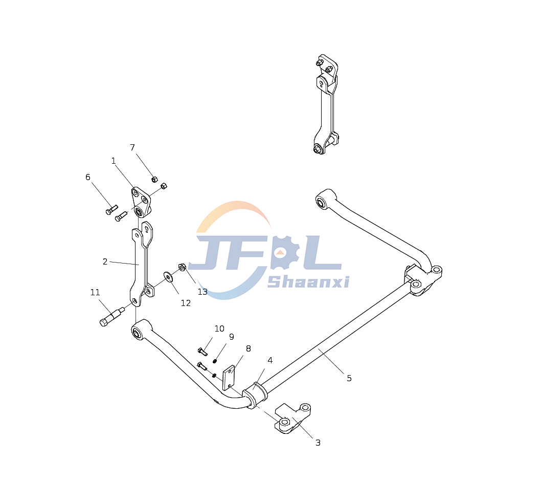 Howo Front And Rear Suspension System AC97256800208 engineering vehicle front lateral stabilizer 