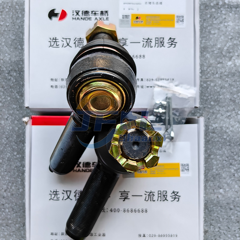 Front Axle Right Tie Rod End Assembly DZ9100430004 Rings for Shacman X3000/F3000/M3000/X5000/X6000 Trucks