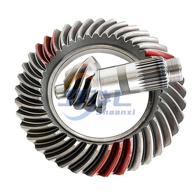 SHACMAN Truck Parts Bevel Gear/Crown Wheel And Pinion Driven Bevel Gear Pair of The Single-stage Reducer for The Rear Axle of Shaanxi Heavy Truck HD90009321035 Compatible with HDZ340 F3000 X3000 M3000