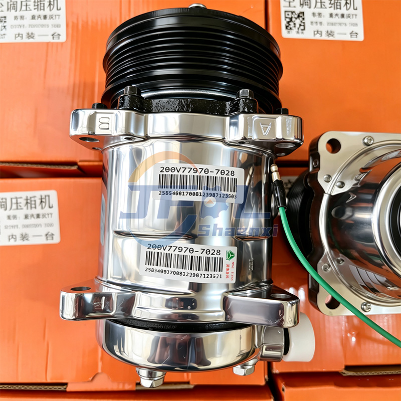 Heavy-Duty AC Compressor Assembly 200V77970-7028 for HOWO T7H TH7 TX MAX T5G Trucks 
