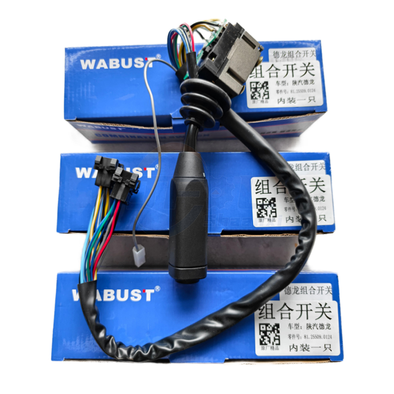 Heavy Duty Truck Parts 81.25509.0124 Turn Signal Wiper Combination Switch Assembly for Shacman Delong F3000 F2000 Truck Parts