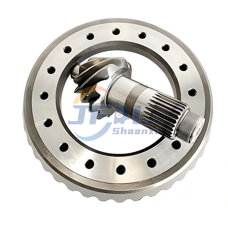 SHACMAN Truck Parts Bevel Gear/Crown Wheel And Pinion Driven Bevel Gear Pair of The Single-stage Reducer for The Rear Axle of Shaanxi Heavy Truck HD90009321035 Compatible with HDZ340 F3000 X3000 M3000