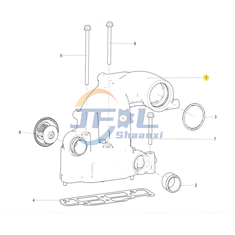  Wholesale Price MC11 MC13 Series Engines Prats Thermostat Housing 200V06404-0083 Thermostat Shell For Sinotruk Howo SITRAK C7H T7H HOHAN Truck