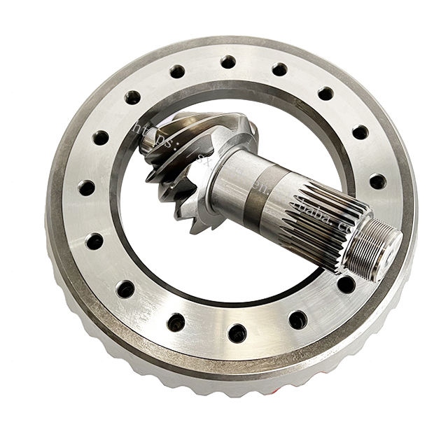 SHACMAN Truck Parts Bevel Gear/Crown Wheel And Pinion Driven Bevel Gear Pair of The Single-stage Reducer for The Rear Axle of Shaanxi Heavy Truck HD90009321035 Compatible with HDZ340 F3000 X3000 M3000