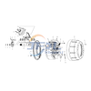  7.5-ton Foton Auman Truck Front Axle Assembly Spare Parts Include Manual Adjusting Arm & Right Steering Knuckle Arm Etc Other Accessories